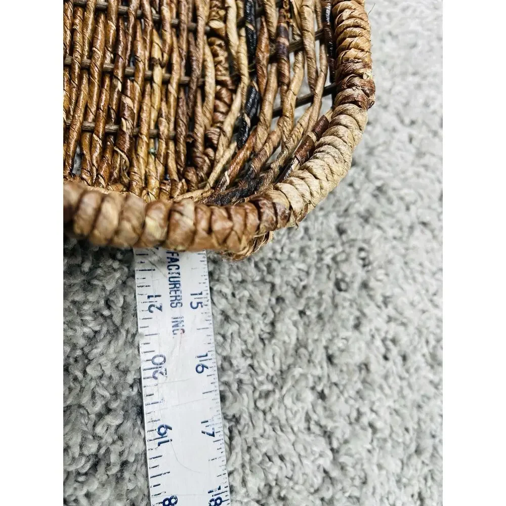 Wicker Bread Basket Oval Brown 14inX4.5inX2in Home Any Room Decoration